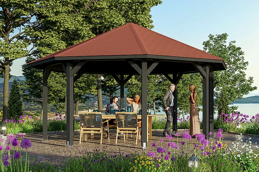Skanholz Pavillon "Nice 3", 8-Eck, BxT: 557x557 cm günstig online kaufen