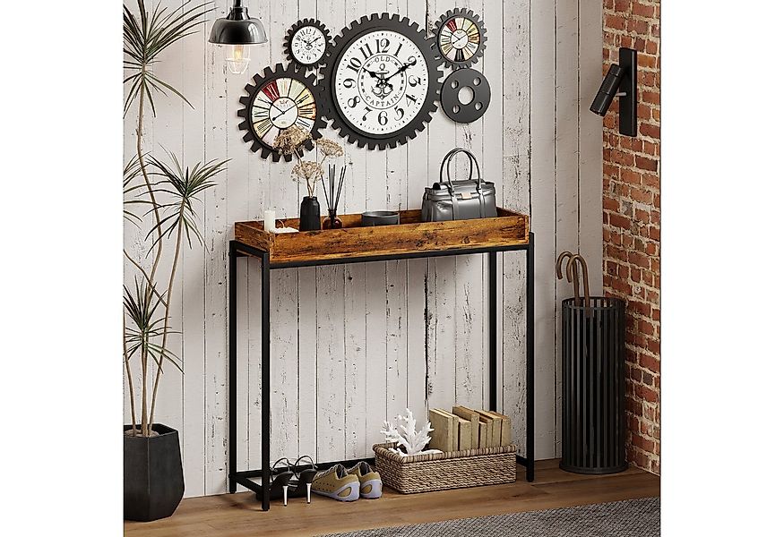 HOMCOM Konsolentisch mit Geländer (Beistelltisch, 1-St., Flurtisch), für Kl günstig online kaufen