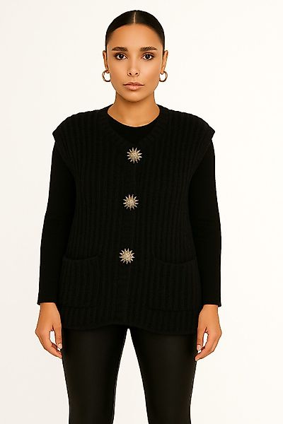 Worldclassca Strickweste WORLDCLASSCA Oversize Strickweste Ärmellos günstig online kaufen