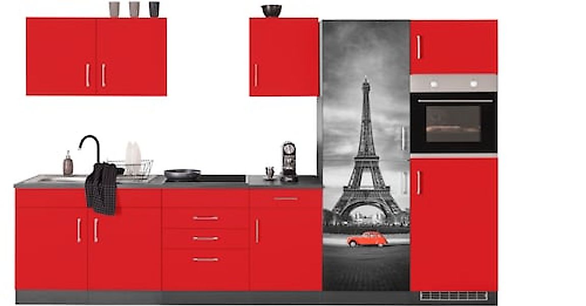 HELD MÖBEL Küchenzeile »Paris«, ohne E-Geräte, Breite 330 cm günstig online kaufen