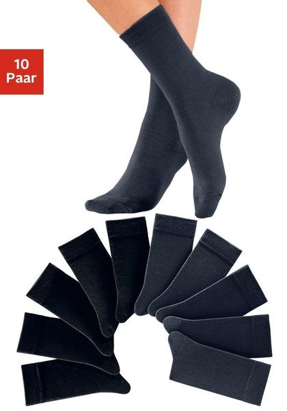 H.I.S Freizeitsocken Packung, 10 Stk. tlg. mit weichen Rippbündchen günstig online kaufen
