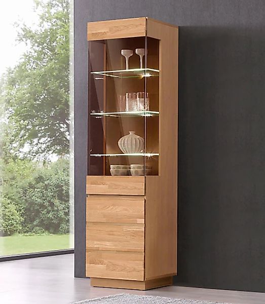 Home affaire Vitrine Höhe 184 cm, Türen aus Massivholz, mit Glaseinsatz günstig online kaufen