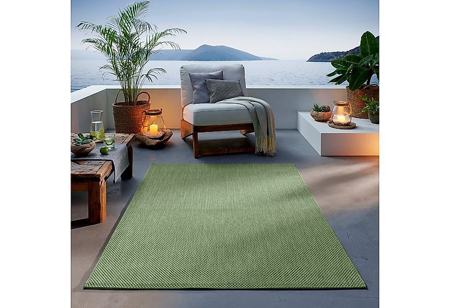 TaCa Home Teppich Outdoor & Indoor Teppich, rechteckig, Höhe: 7 mm, Terrass günstig online kaufen