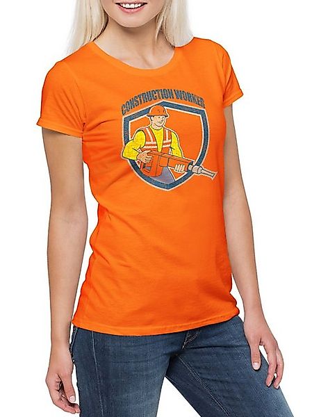 Urban Backwoods Print-Shirt Construction Worker III Damen T-Shirt Maurer Ha günstig online kaufen