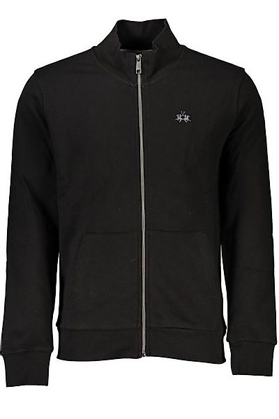 La Martina Sweatshirt Herren-Schwarz-Sweatshirt mit Reißverschluss & günstig online kaufen