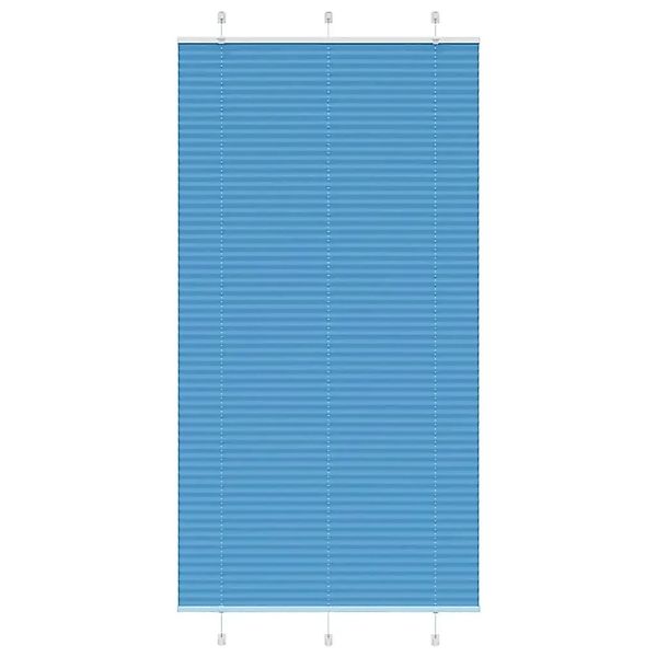 vidaXL Plissee Blau 110x200 cm Stoffbreite 109,4 cm Polyester 4015213 günstig online kaufen