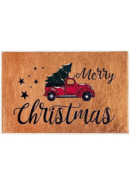 Mazovia Designteppich Weihnachten Teppichmatte für Küche, günstig online kaufen