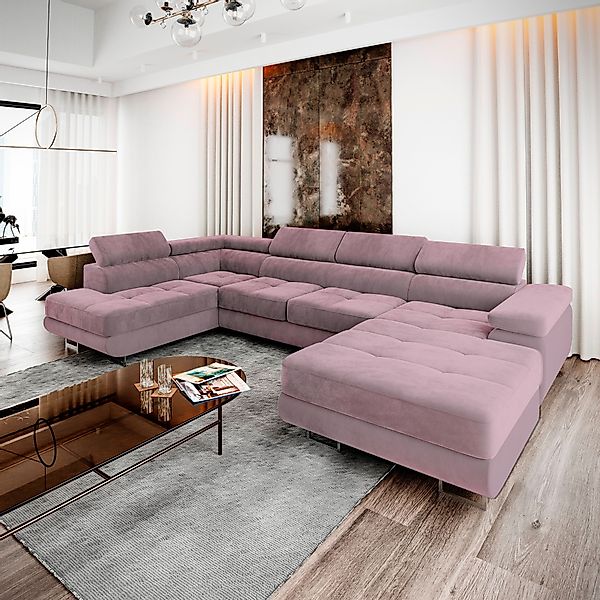 Masseno Ecksofa CASONE mit Schlaffunktion U-Form, günstig online kaufen