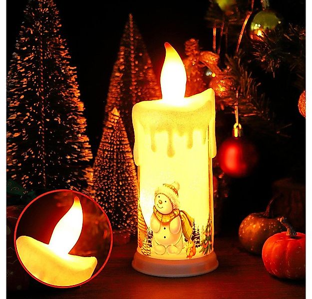 Jibenhome LED-Kerze Weihnachtskerzen Flammenlose Batteriebetrieben Flackern günstig online kaufen
