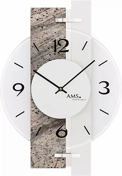 AMS Wanduhr »W9558«, Quarzuhr,Holz,Wohnzimmer,Esszimmer,Küche,Arbeitszimmer günstig online kaufen