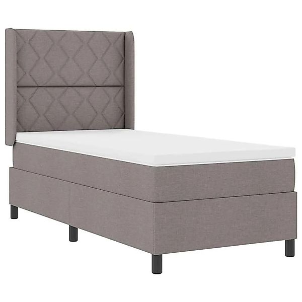 vidaXL Boxspringbett mit Matratze Taupe 100 x 200 cm Stoff 3341697 günstig online kaufen