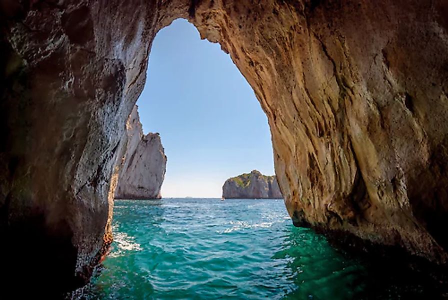 Papermoon Fototapete »Blue Grotto in Capri island« günstig online kaufen