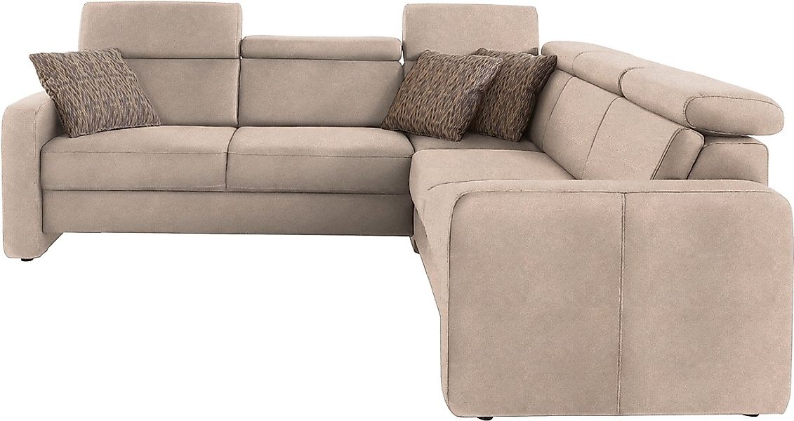 sit&more Ecksofa »Bologna L-Form«, Kopfteilverstellung, wahlweise mit Bettf günstig online kaufen