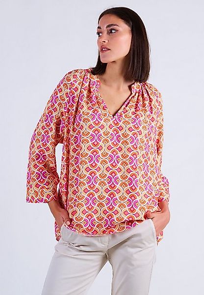 Andijamo-Fashion Druckbluse RETRO BLOOM Weich, atmungsaktiv und hautfreundl günstig online kaufen
