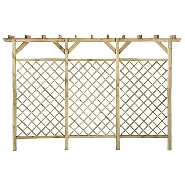 vidaXL Gitterzaun mit Pergola-Oberteil 300x50x200cm Kiefer Imprägniert 3184 günstig online kaufen