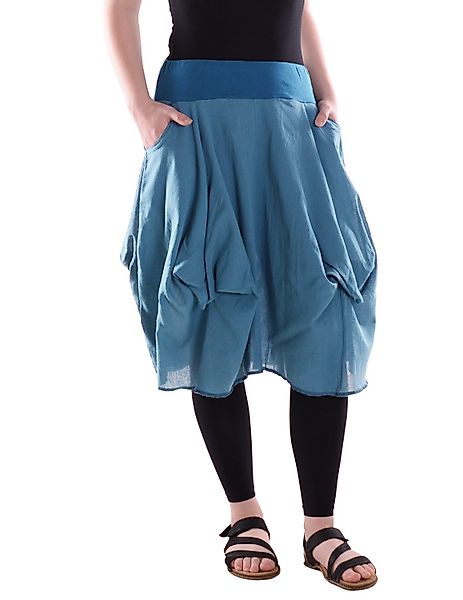 Vishes Sommerrock Damen knielanger Rock Baumwolle günstig online kaufen