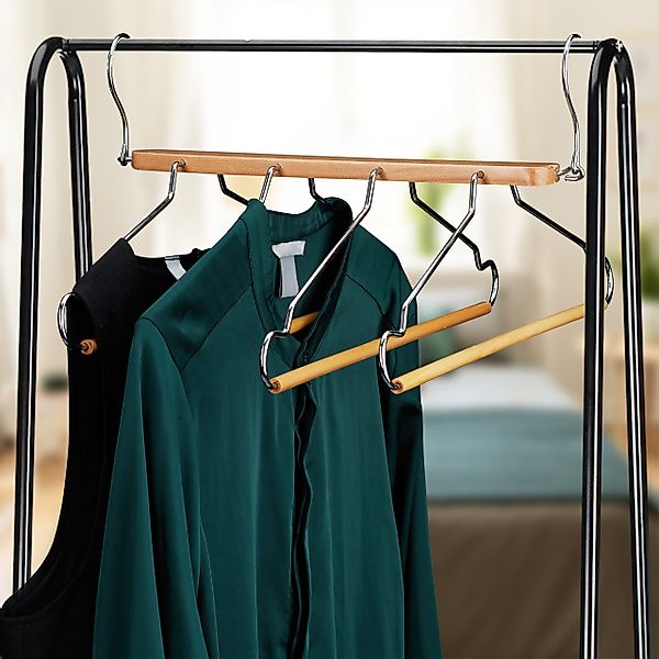 relaxdays Mehrfach-Kleiderbügel 4 x Mehrfach Kleiderbügel, günstig online kaufen