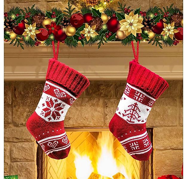 FOUORTUNATE-BEE Nikolausstiefel Nikolausstrumpf Kinder Klein 2er (Gestrickt günstig online kaufen