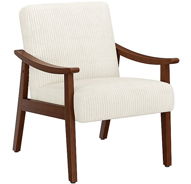 Yaheetech Loungesessel Polstersessel aus Kordstoff, Relaxstuhl mit Beinen a günstig online kaufen