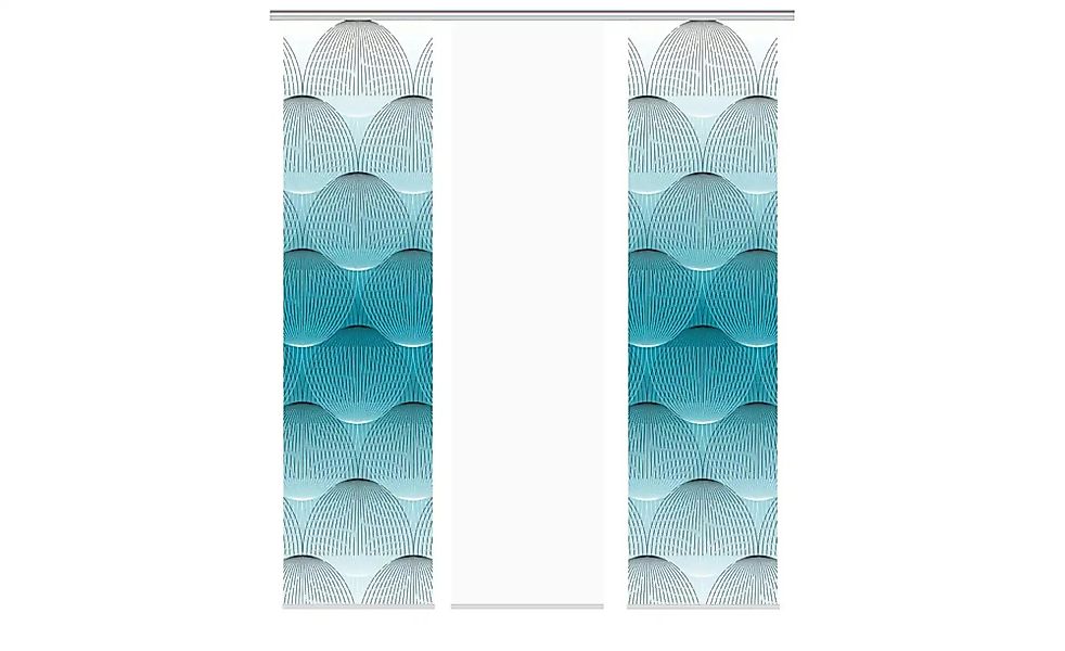 HOME WOHNIDEEN Schiebegardine "BENARIS" Klettband 3 Stk. tlg. HxB: 245x60, günstig online kaufen