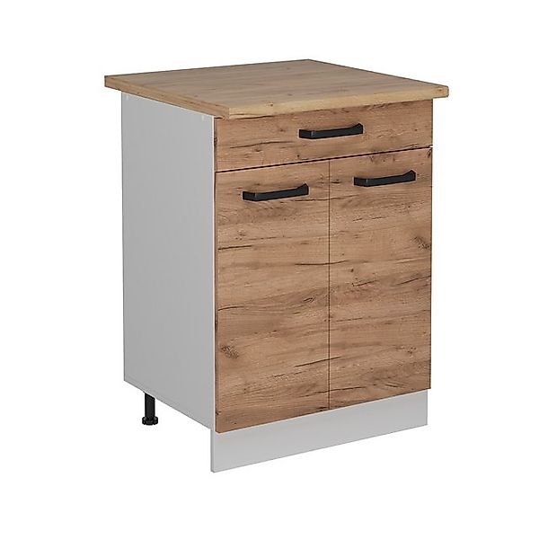 Vicco Unterschrank R-Line, Goldkraft Eiche/Weiß, 60 cm AP Eiche günstig online kaufen