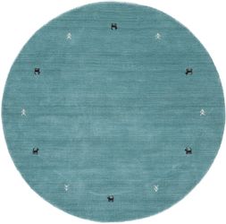 carpetfine Wollteppich "Gabbeh Uni" rund 15 mm Höhe reine Wolle handgewebt, günstig online kaufen