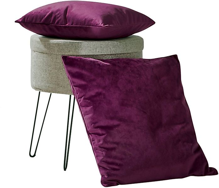 Weckbrodt Dekokissen Valentin, Samt-Optik, Velour, Unifarben, Kissenhülle o günstig online kaufen