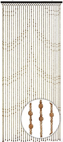 Kobolo Türvorhang Holzperlenvorhang Samara 90x200, Ösen günstig online kaufen