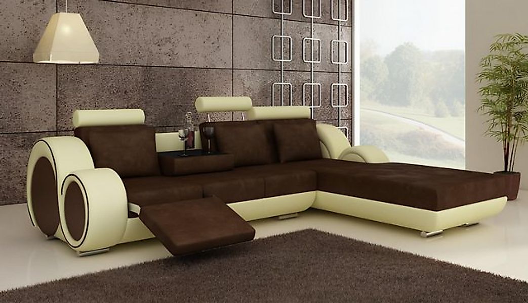 JVmoebel Ecksofa TEXTILSOFA mit USB,ECKCOUCH ECKSOFA STOFFSOFA WOHNLANDSCHA günstig online kaufen