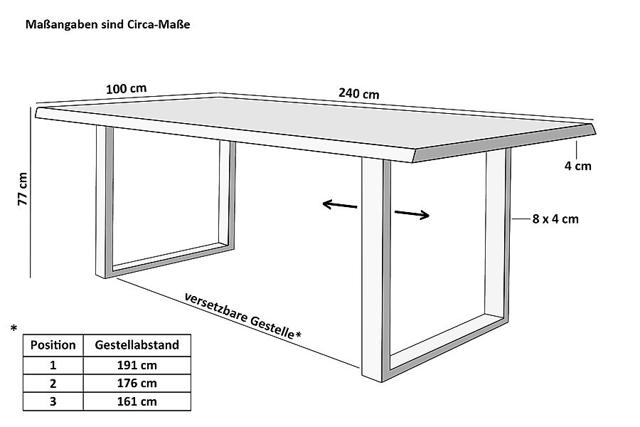 SAM® Esstisch Joel, Holz Grau-Optik, verschiedene günstig online kaufen