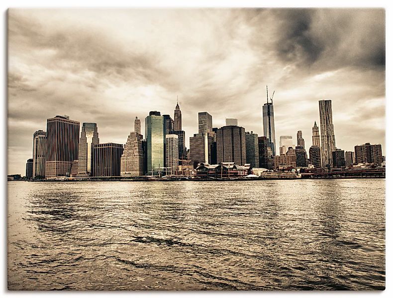 Artland Leinwandbild "Lower Manhattan Skyline" Amerika 1 Stk. tlg. als Lein günstig online kaufen