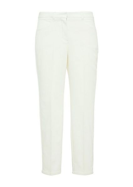 Comma 7/8-Hose Weiße Crop-Jeans mit Flared Leg günstig online kaufen