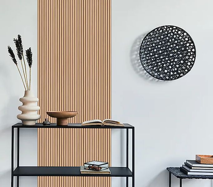 queence Fototapete »Paneele in Holzoptik« 3D-Optik   Holz   bedruckt   clea günstig online kaufen