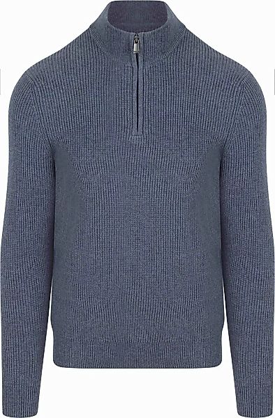 Suitable Half Zip Wool Blend Pullover Dunkelblau - Größe XL günstig online kaufen