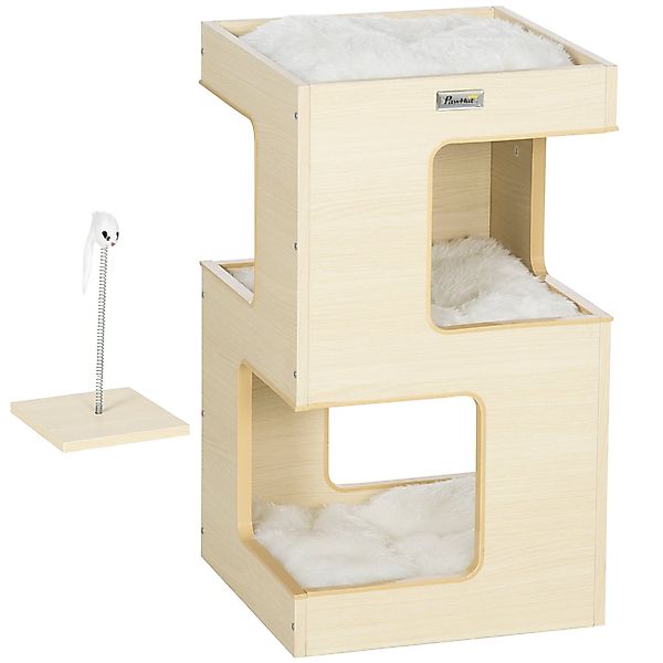 PawHut Tierhaus Katzentonne, Katzenhöhle, 2 Ebenen, günstig online kaufen