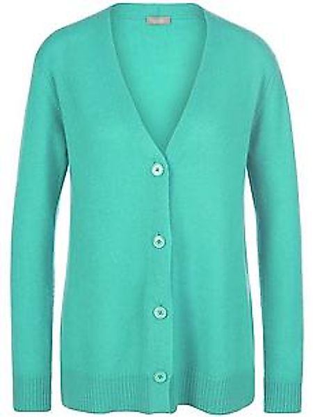 Strickjacke 1/1-Arm Peter Hahn türkis günstig online kaufen