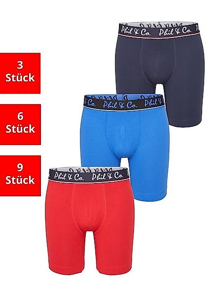 Phil & Co. Langer Boxer Long Boxer Briefs (3-St) Retroshorts - langes Bein günstig online kaufen