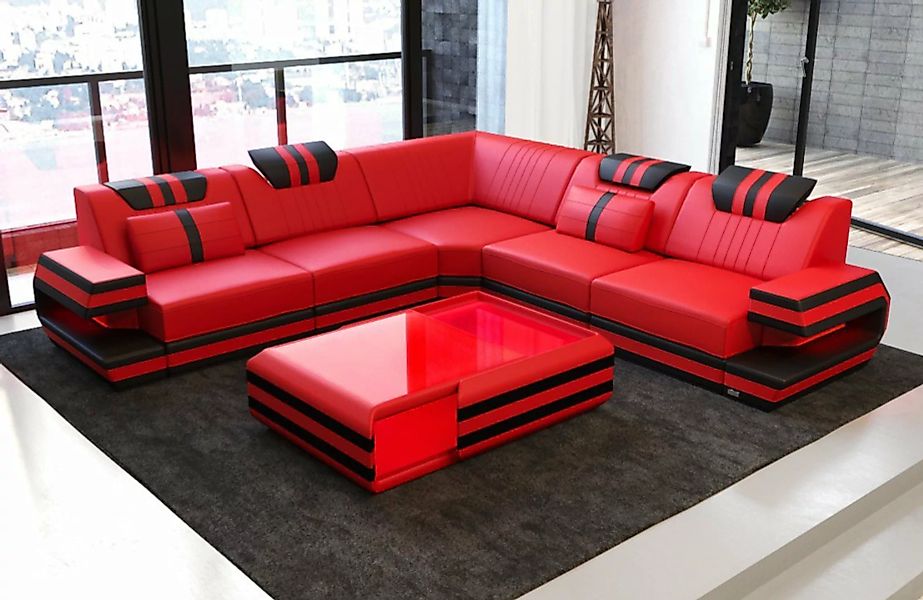 Sofa Dreams Ecksofa Ledercouch Sofa Leder Ragusa L Form Ledersofa, Couch, m günstig online kaufen
