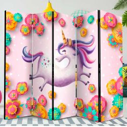 Kinder Raumteiler mit Einhorn Motiv Bunt günstig online kaufen