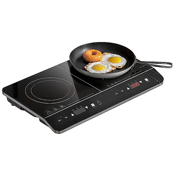 HOMCOM Induktionskochfeld Kochfeld 2 Platte Tragbar Induktionskochplatte mi günstig online kaufen