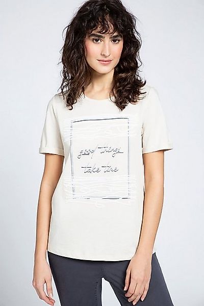 Gina Laura Rundhalsshirt T-Shirt Writing Print Rundhals Halbarm günstig online kaufen