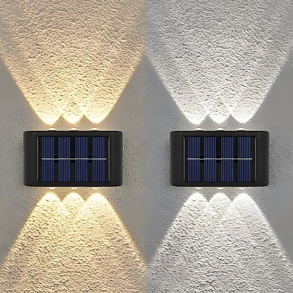 HS.SUPPLY LED Außen-Wandleuchte Solar LED Wandleuchte günstig online kaufen