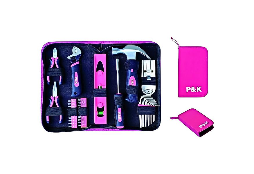 P & K Werkzeugset 35 teiliges pink Werkzeugset in Etui günstig online kaufen