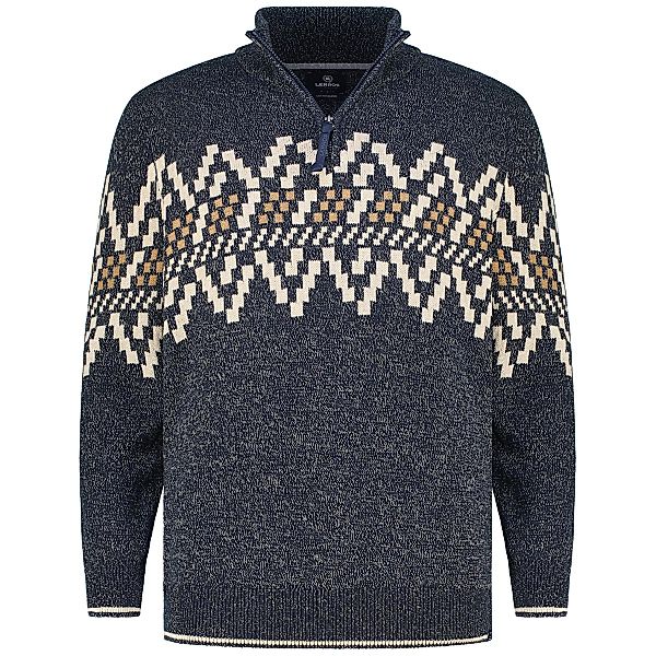 Lerros Troyer mit Norwegermuster Farbe blau Größe: 6XL günstig online kaufen
