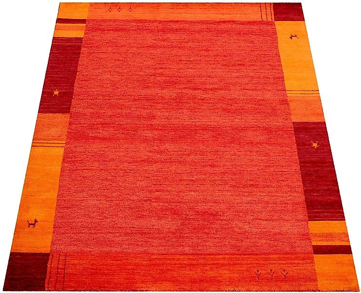 Paco Home Wollteppich »Gabbeh 306« rechteckig 14 mm Höhe Kurzflor, handgewe günstig online kaufen