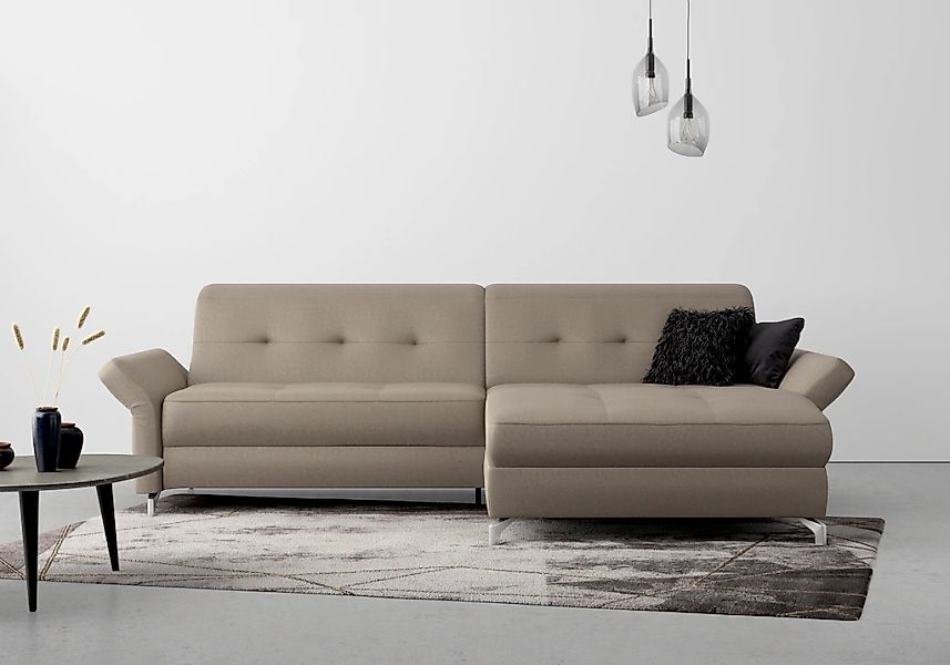Home affaire Ecksofa "Maredo L-Form" Federkern, wahlweise auch mit Kopfteil günstig online kaufen