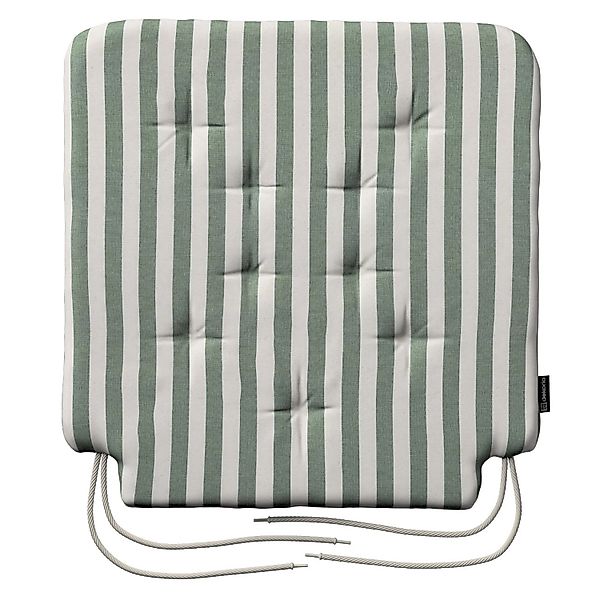Stuhlkissen Christoph mit Bindeschnur, grün-ecru, 42 x 41 x 3,5 cm, Quadro günstig online kaufen