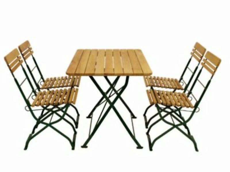 DEGAMO® Biergarten - Garnitur MÜNCHEN 5-teilig (4x Stuhl, 1x Tisch 70x110cm günstig online kaufen