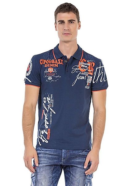 Cipo & Baxx Poloshirt mit markantem Print günstig online kaufen