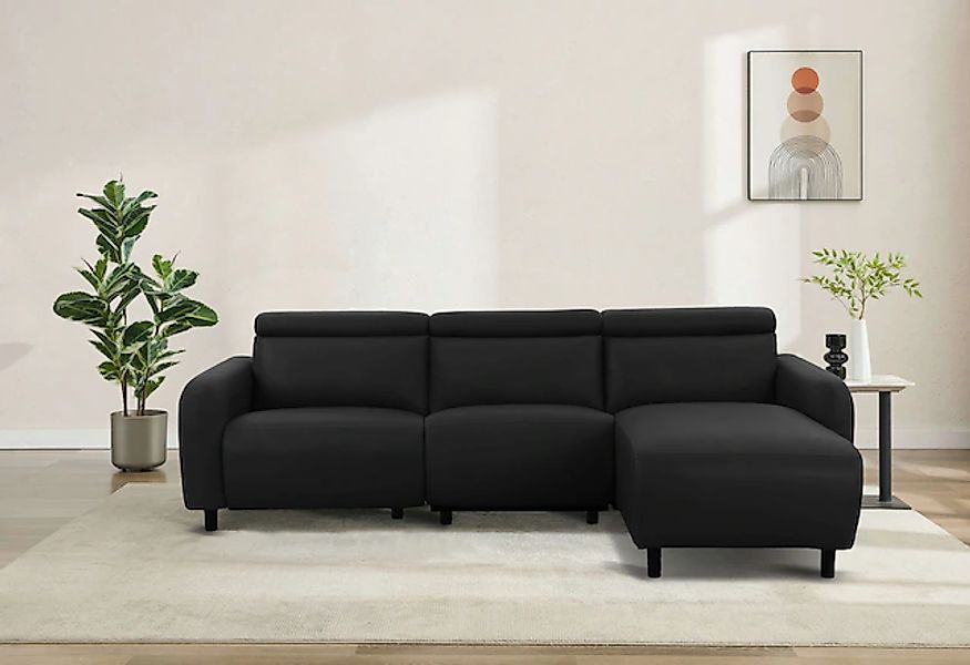 Home affaire Ecksofa »SKAANE Lederoptik, L-Form, 274 cm, manuelle u. elektr günstig online kaufen